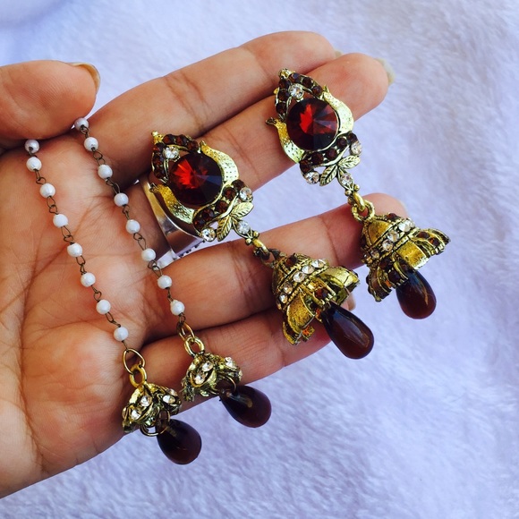 🆕 Kashmiri style earrings - Picture 3 of 3