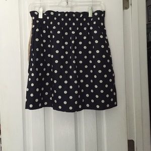 J.Crew Navy Dot Skirt