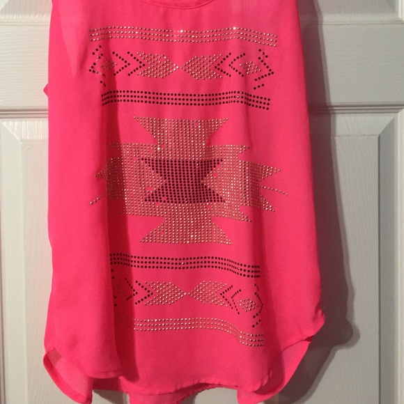 Pink Aztec Tank Top - Picture 2 of 4