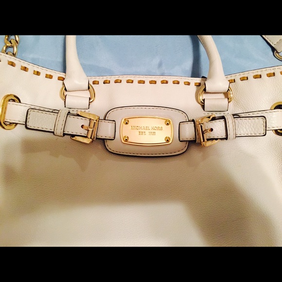 Michael Kors White Leather handbag LG