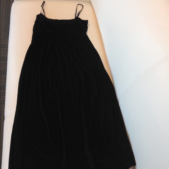 Black cotton A line dress