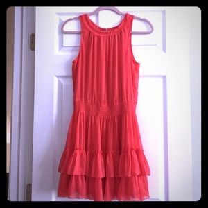 Forever21 coral chiffon dress
