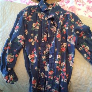 Billabong floral button up shirt