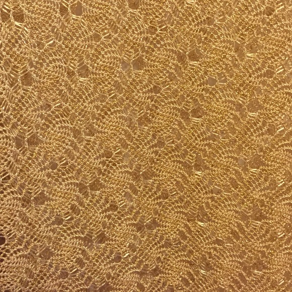 Sheer gold crocheted tank in size small. - Picture 2 of 3