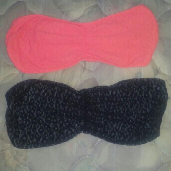 Black and pink cheetah bandeau set - Picture 1 of 1