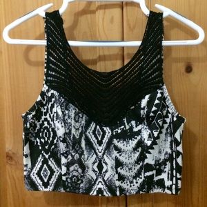 UO Bohemian Black Crop Top