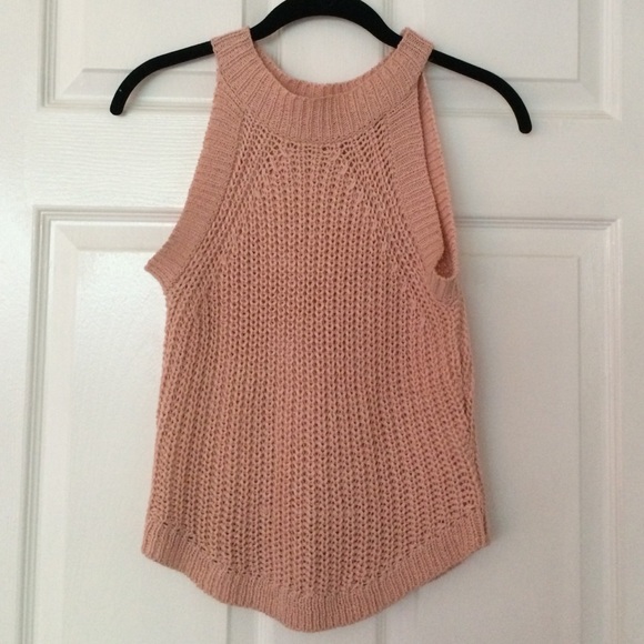 Necessary Clothing blush knit crop top