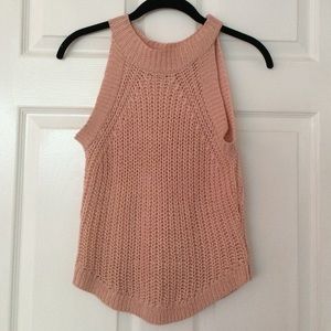 Necessary Clothing blush knit crop top