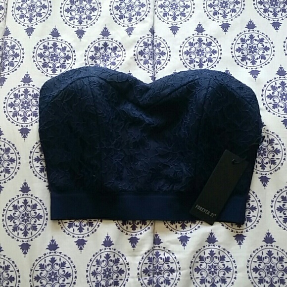 Navy Lace Corset/ Bustier