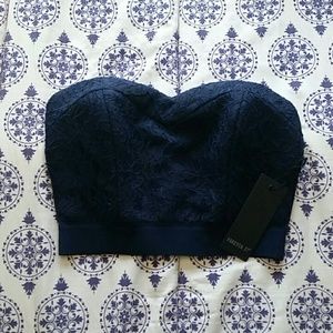 Navy Lace Corset/ Bustier