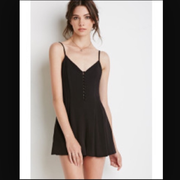 H&M black buttoned size 2 romper