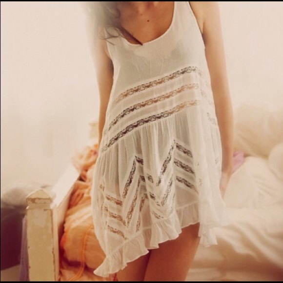 Free people voile and lace trapeze slip