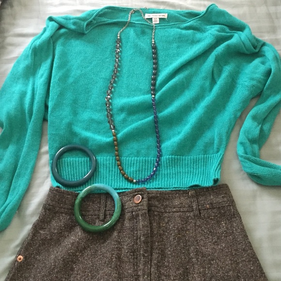 Jewelry set: Cool Tone Beaded Necklace & 2 Bangles