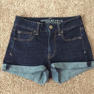 AE Dark Wash Jean Shorts