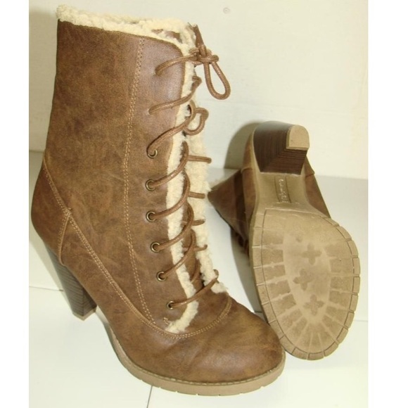 American Eagle Faux Fur Booted Heel