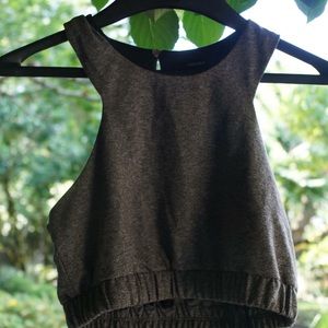 Grey crop top.