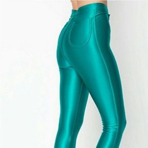 Teal American Apparel disco pants