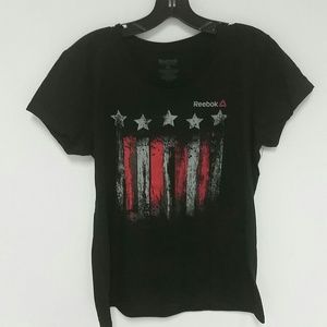Reebok crossfit super soft t-shirt flag design blk
