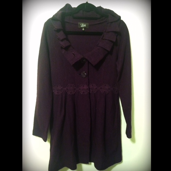 Luii plum jacket 100% wool from Anthropologie