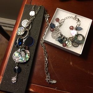 Matching necklace and bracelet