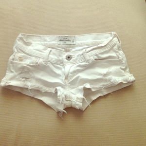 A&F White Denim Shorts