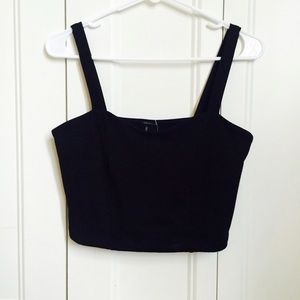 Black Bustier Top with sweetheart neckline