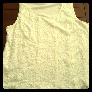 Dress Barn women's plus size ivory faux corset top