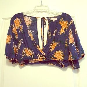 Beautiful floral, flowy crop top