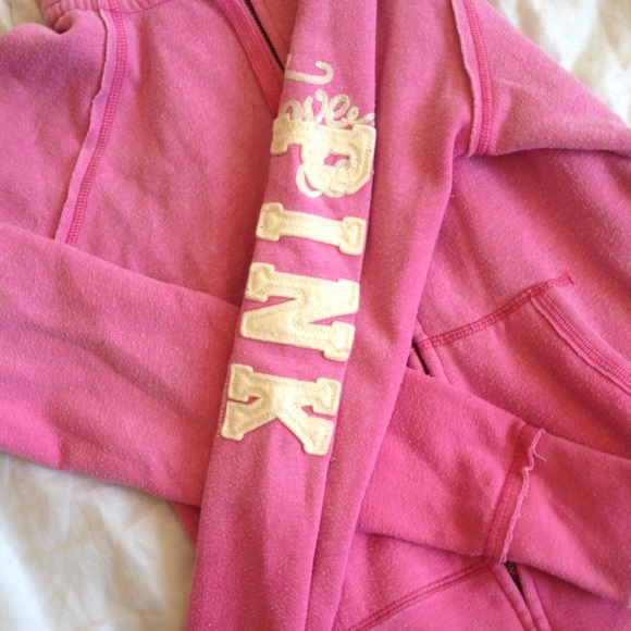 Vs pink sweater/zipper hoodie - Picture 2 of 4