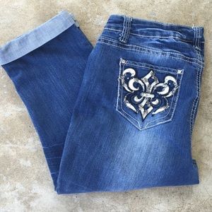 ZCO Sz 20 Waist Capri Pants w/ Bling Pockets