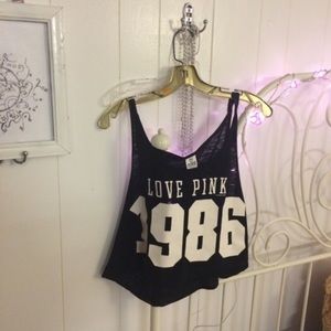 Victoria secret pink black tank