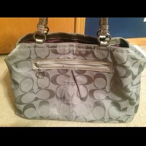 Grey large coach tote