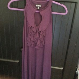 Purple ruffle dress