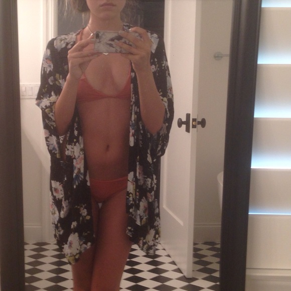 Flower vintage brandy kimono