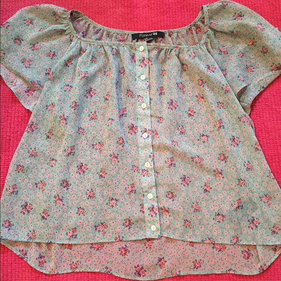 floral chiffon top