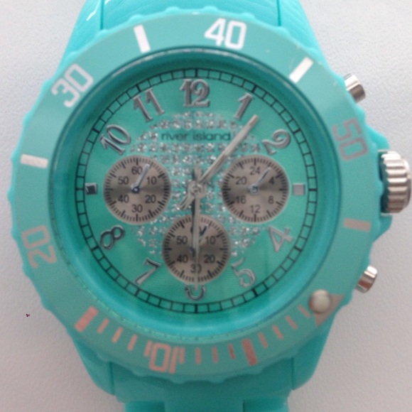 River Island Turquoise Watch - Picture 2 of 3