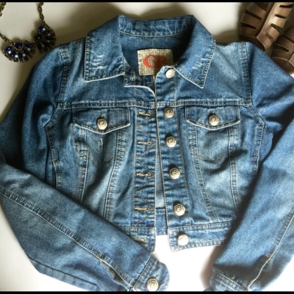 GB by Gianni Bini cropped jean jacket