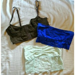 Free People bandeau/bralette bundle