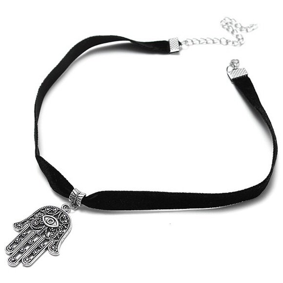 Hamsa hand necklace