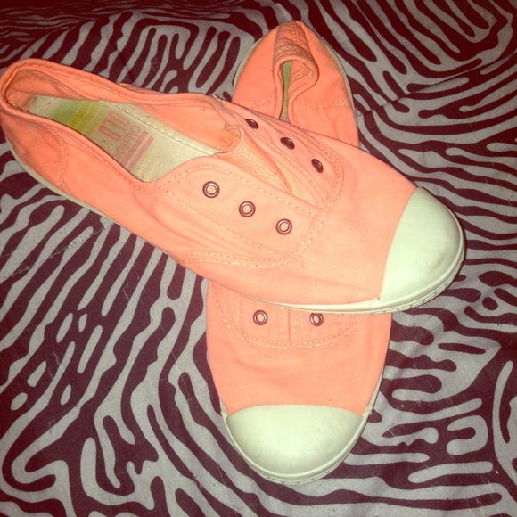 Nice orange slip on shoes