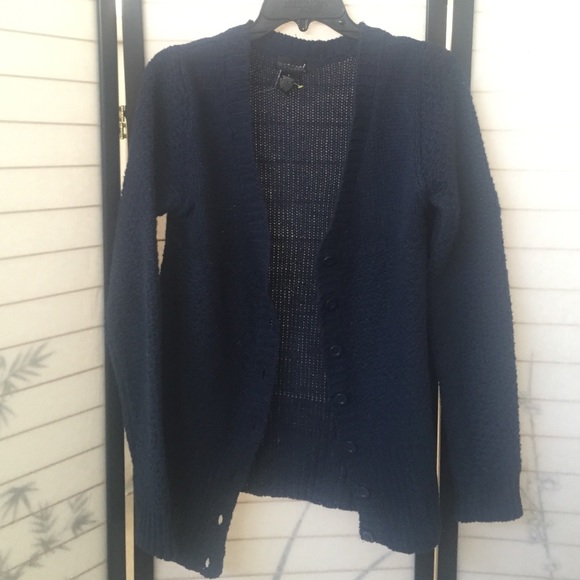 Dark Blue Knitted Cardigan