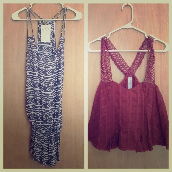 Tiare printed romper & New Romantics top bundle
