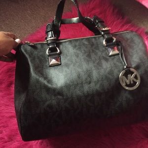 All black large Grayson Michael Kors handbag