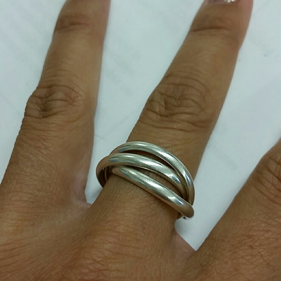 Sterling silver trinity ring