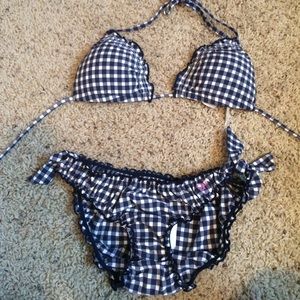 Gilly hicks plaid swimsuit top
