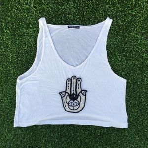 Lose cotton top with pop out "ohm" hand