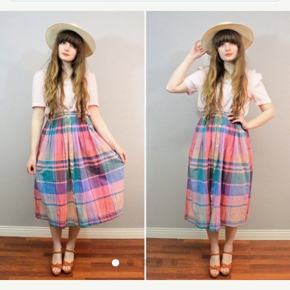 Ralph Lauren Dresses & Skirts - Colorful plaid Ralph Lauren vintage maxi skirt