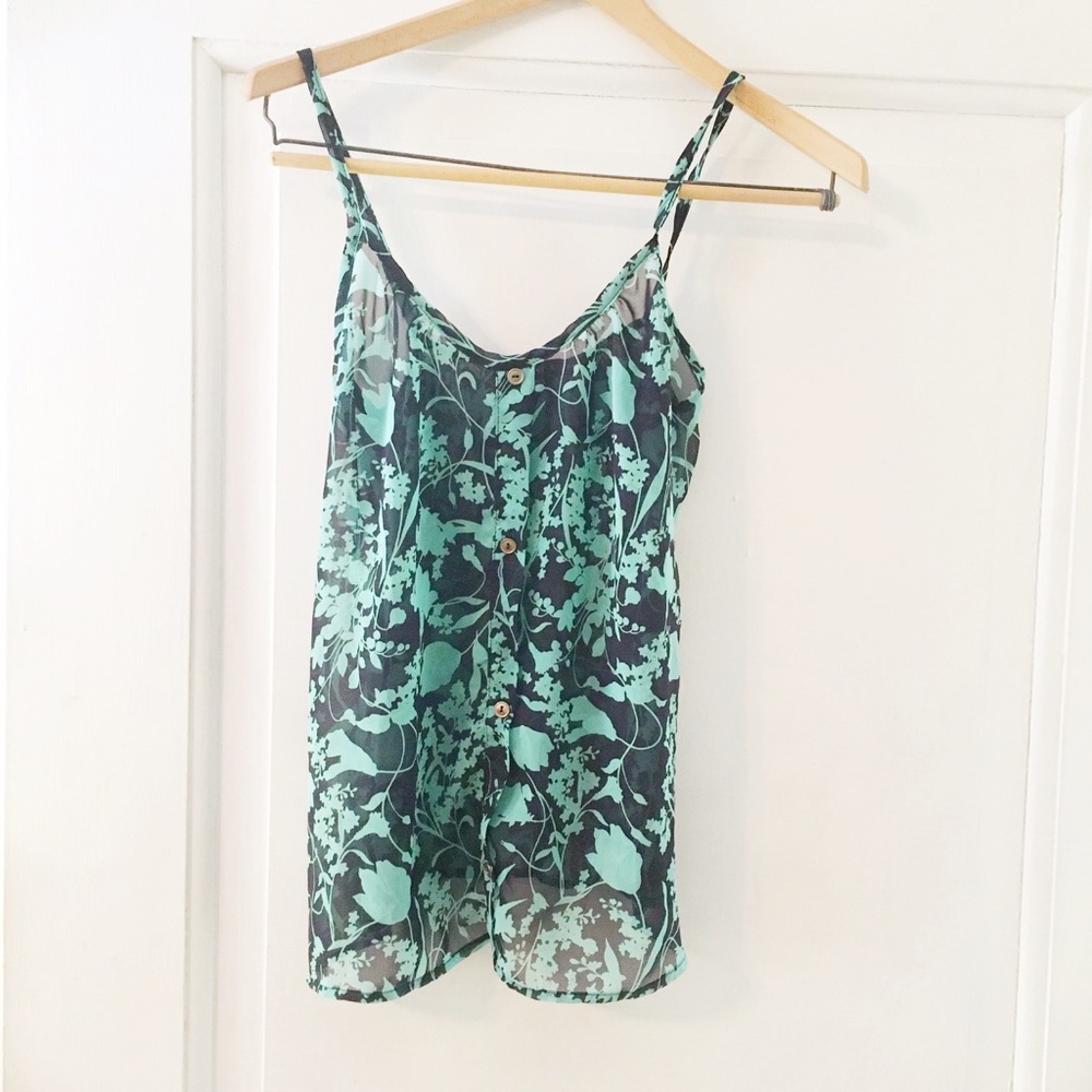 ModCloth Blue Floral Top