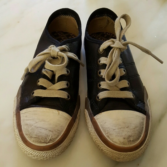 FRYE Greene Low Lace Navy Leather Shoes sz13 - Picture 2 of 4