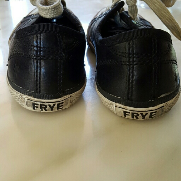 FRYE Greene Low Lace Navy Leather Shoes sz13 - Picture 3 of 4